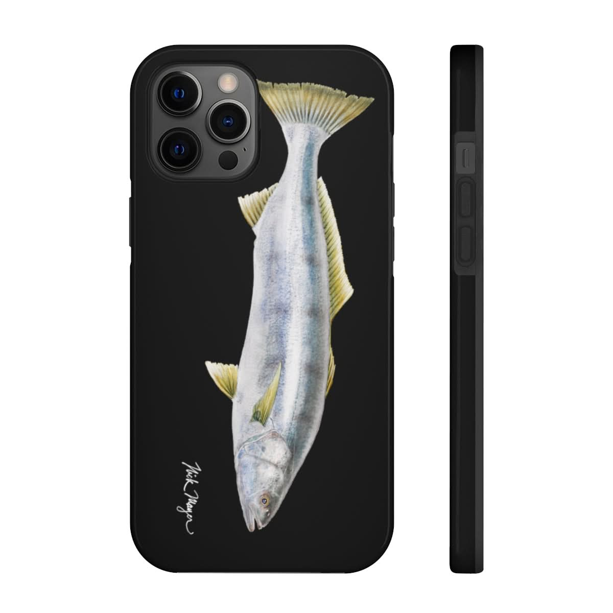 White Sea Bass Phone Case (iPhone) - black