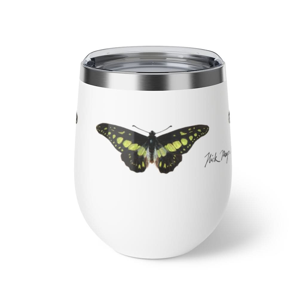 Green Butterfly Copper Wine Tumbler