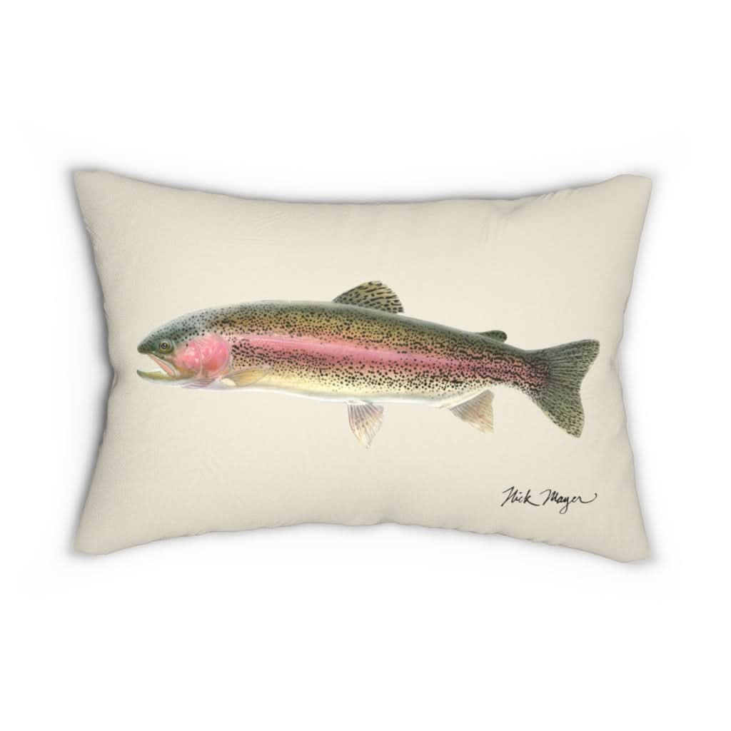 Rainbow Trout Throw Pillow