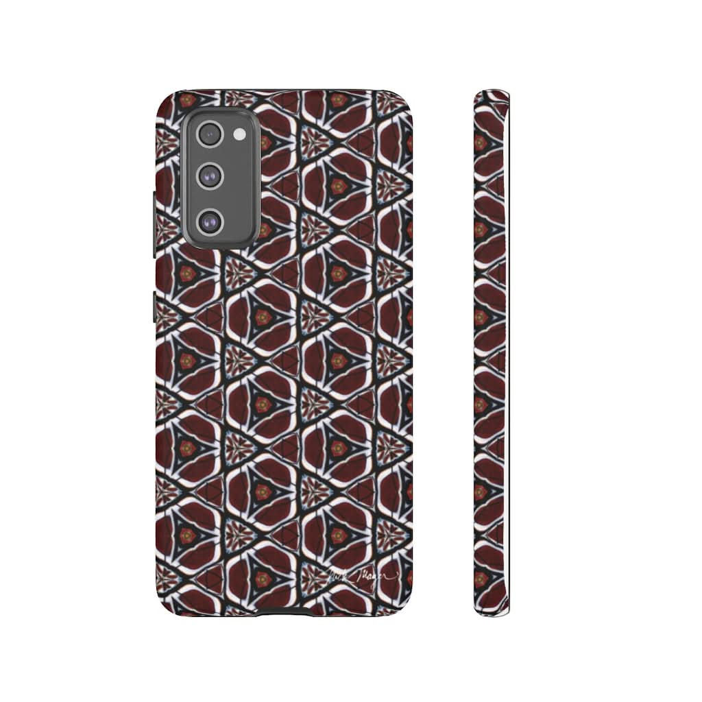 Maroon Butterfly Pattern Phone Case (Samsung)