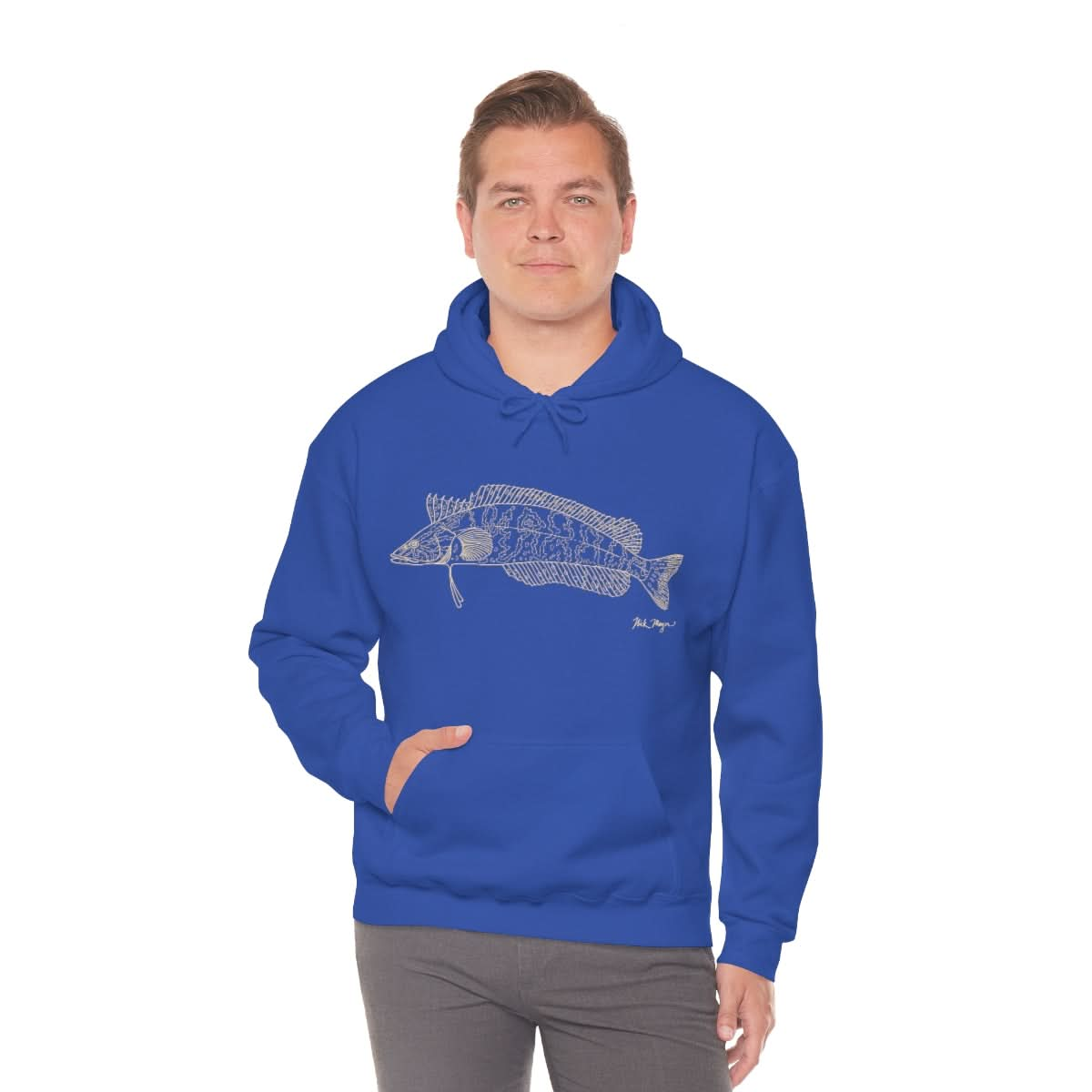 Giant Kelpfish Drawing Warm Hoodie