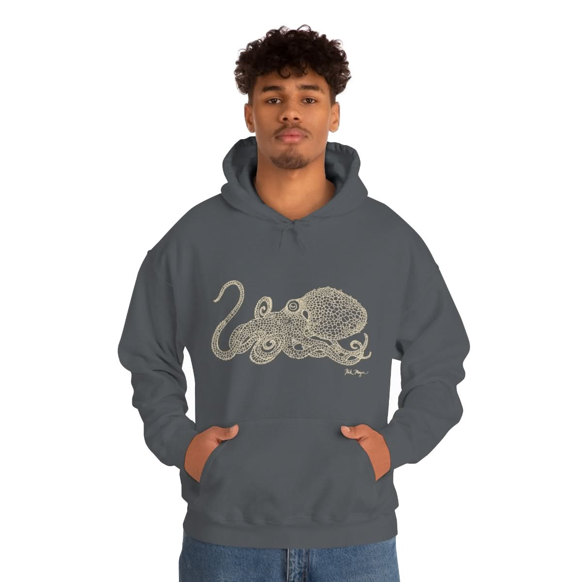 Octopus Drawing Warm Hoodie