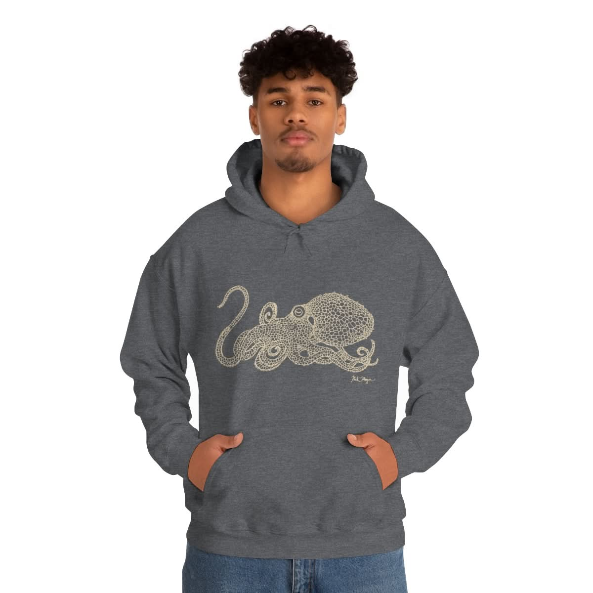 Octopus Drawing Warm Hoodie