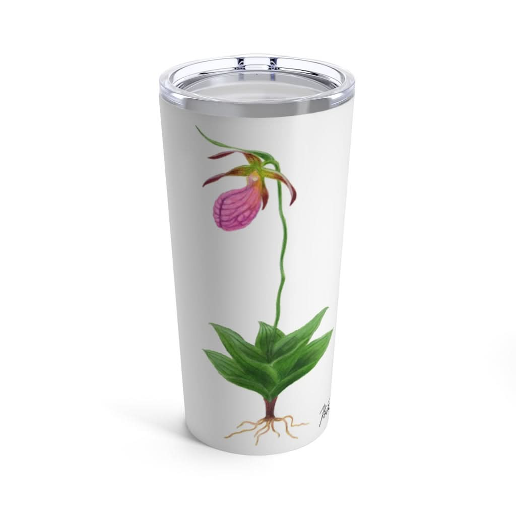 Pink Lady's Slipper, 20 oz Steel Tumbler