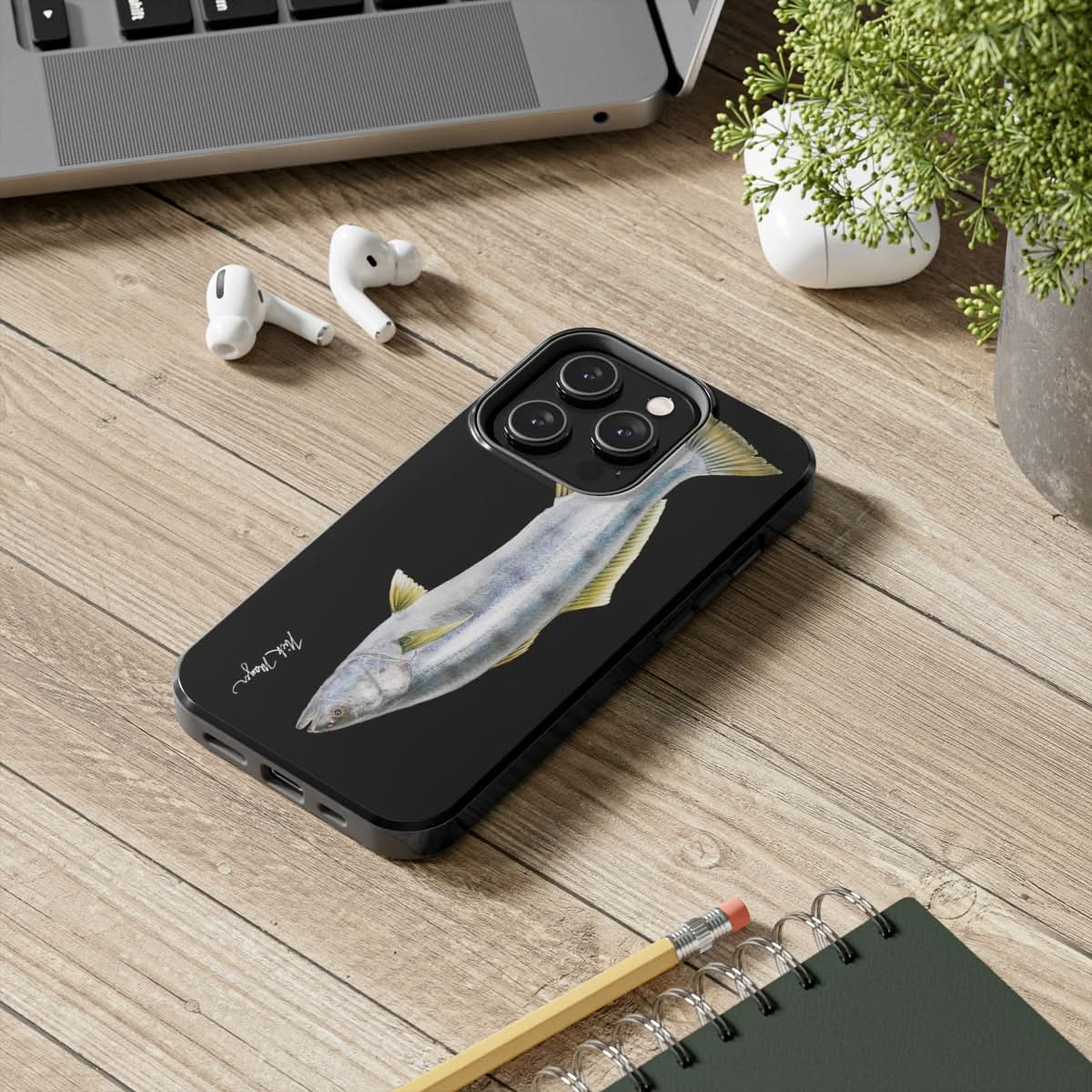 White Sea Bass Phone Case (iPhone) - black