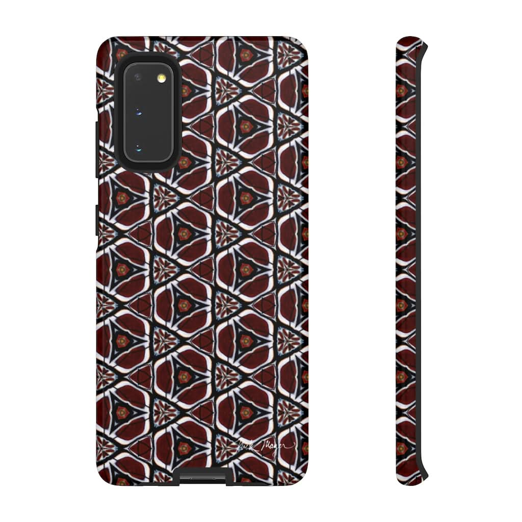 Maroon Butterfly Pattern Phone Case (Samsung)