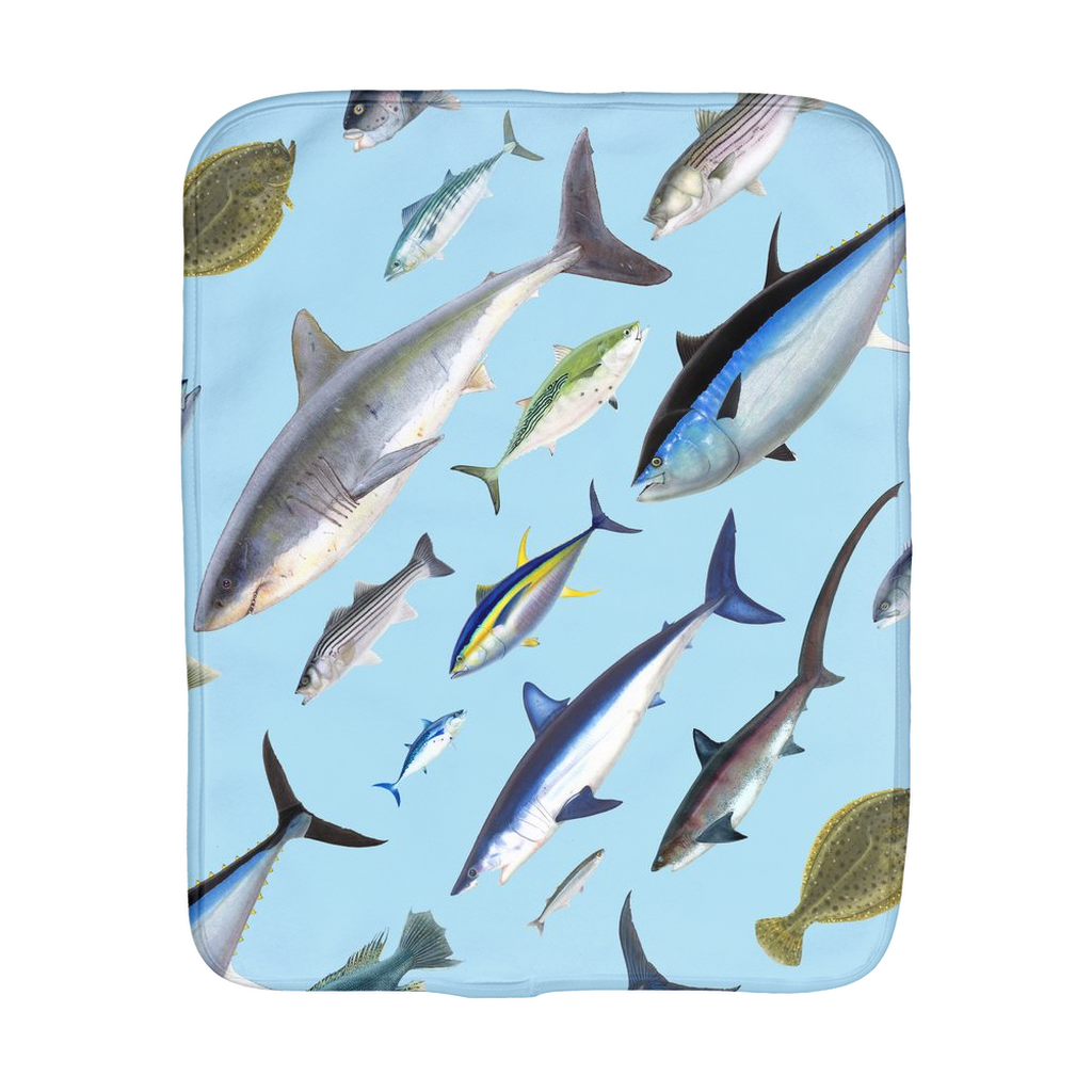 NE Fish Burp Cloth