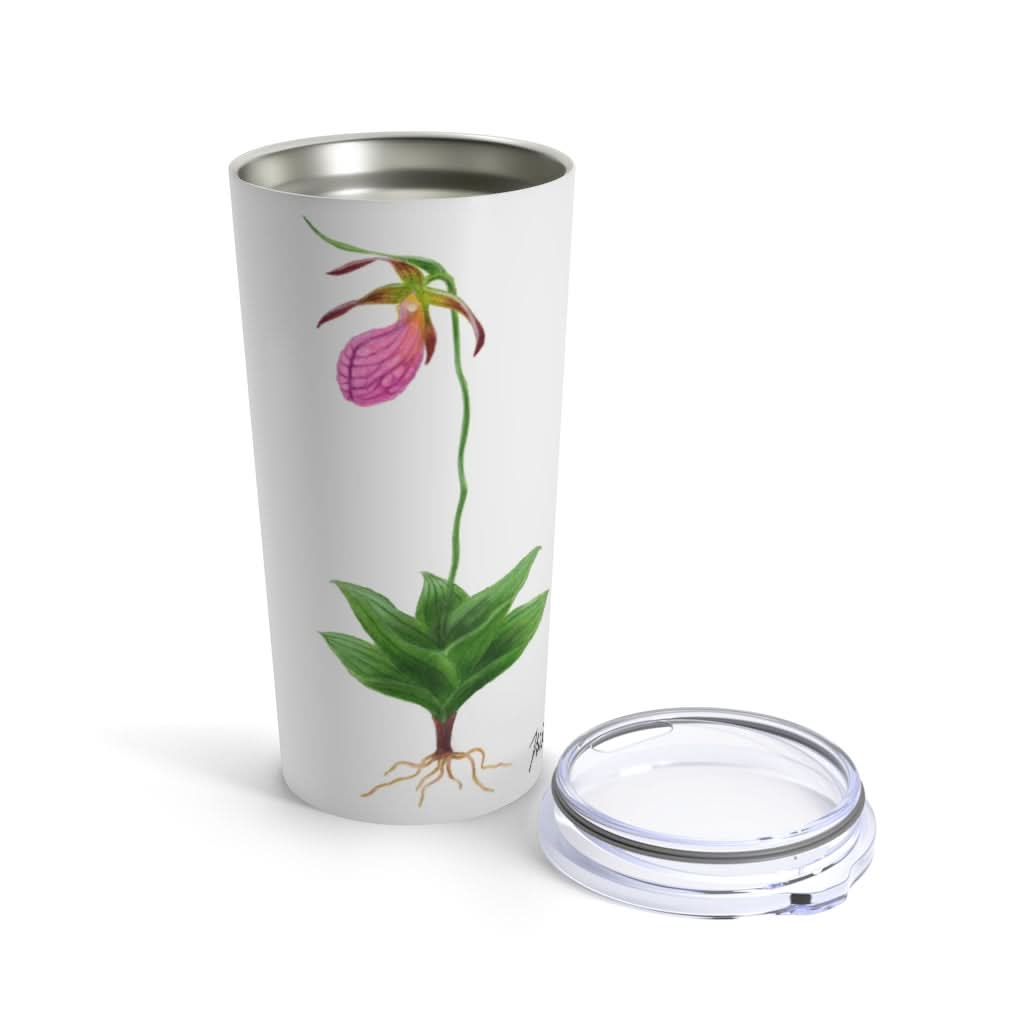 Pink Lady's Slipper, 20 oz Steel Tumbler