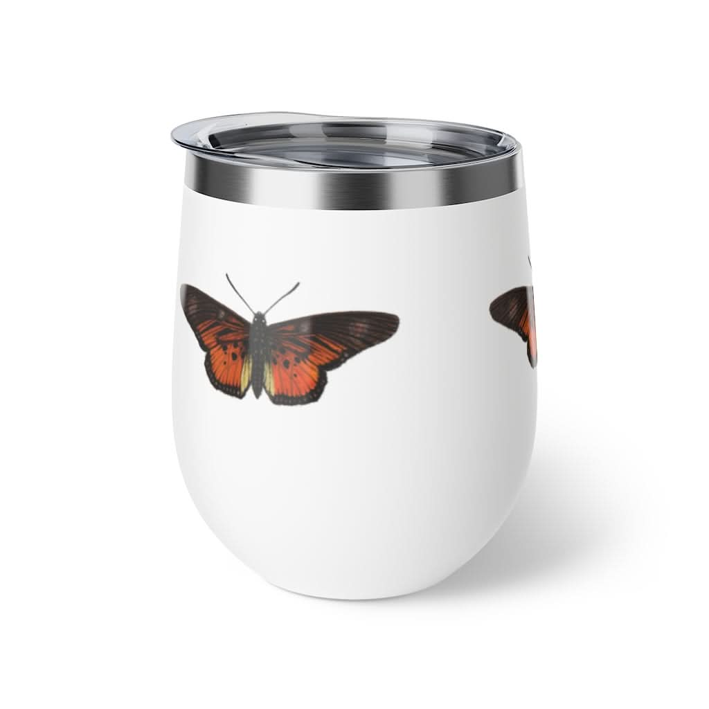 Orange Butterfly Copper Wine Tumbler