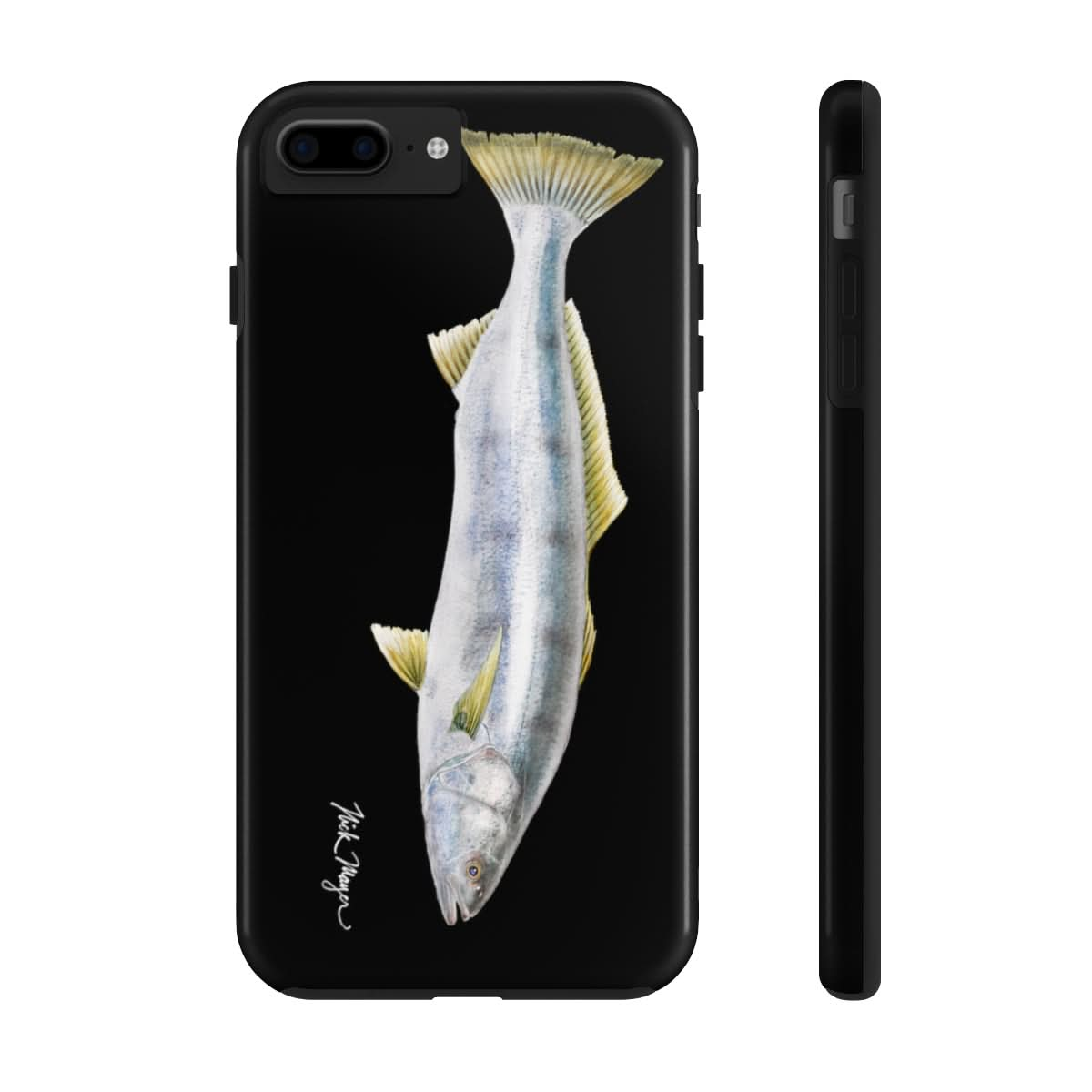 White Sea Bass Phone Case (iPhone) - black