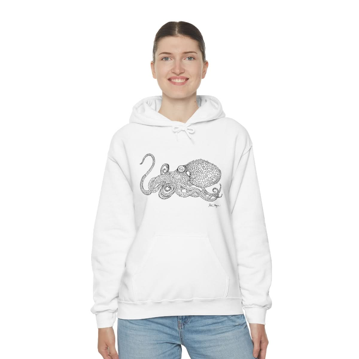 Octopus Drawing Warm Hoodie