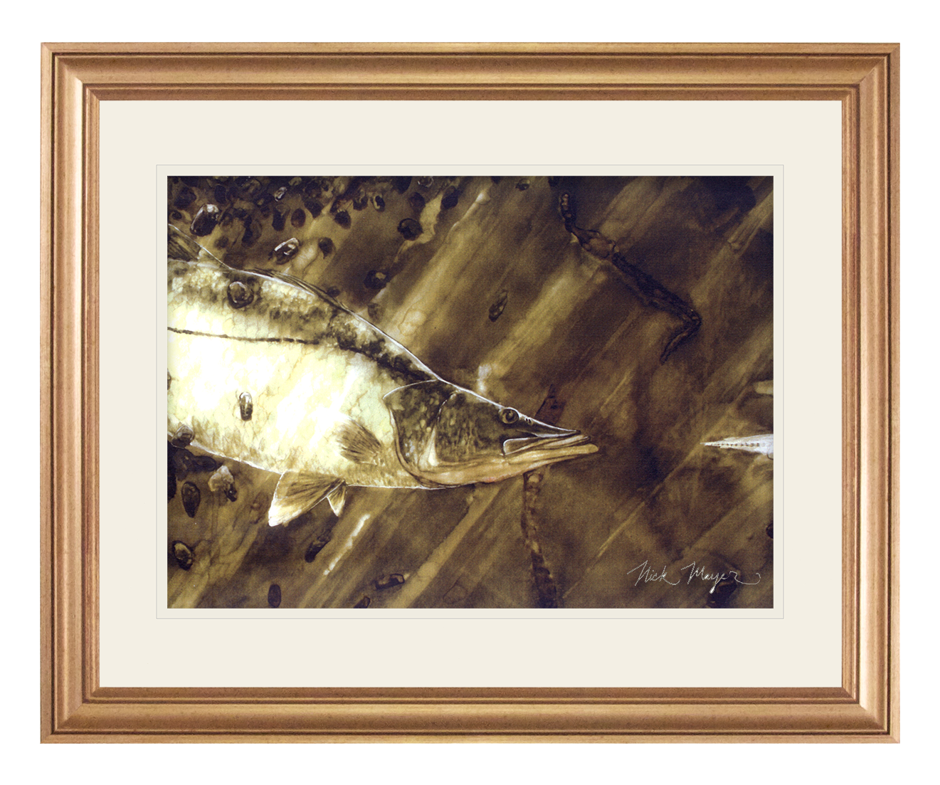 Snook and Deceiver Original Watercolor Painting