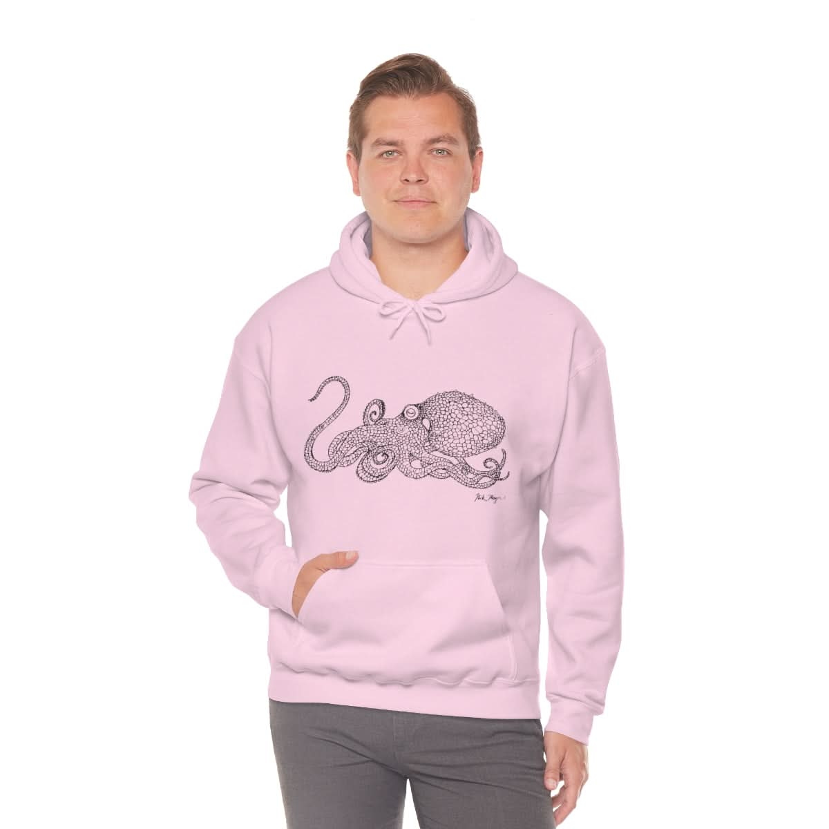 Octopus Drawing Warm Hoodie