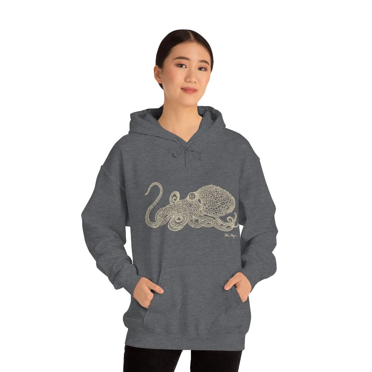 Octopus Drawing Warm Hoodie