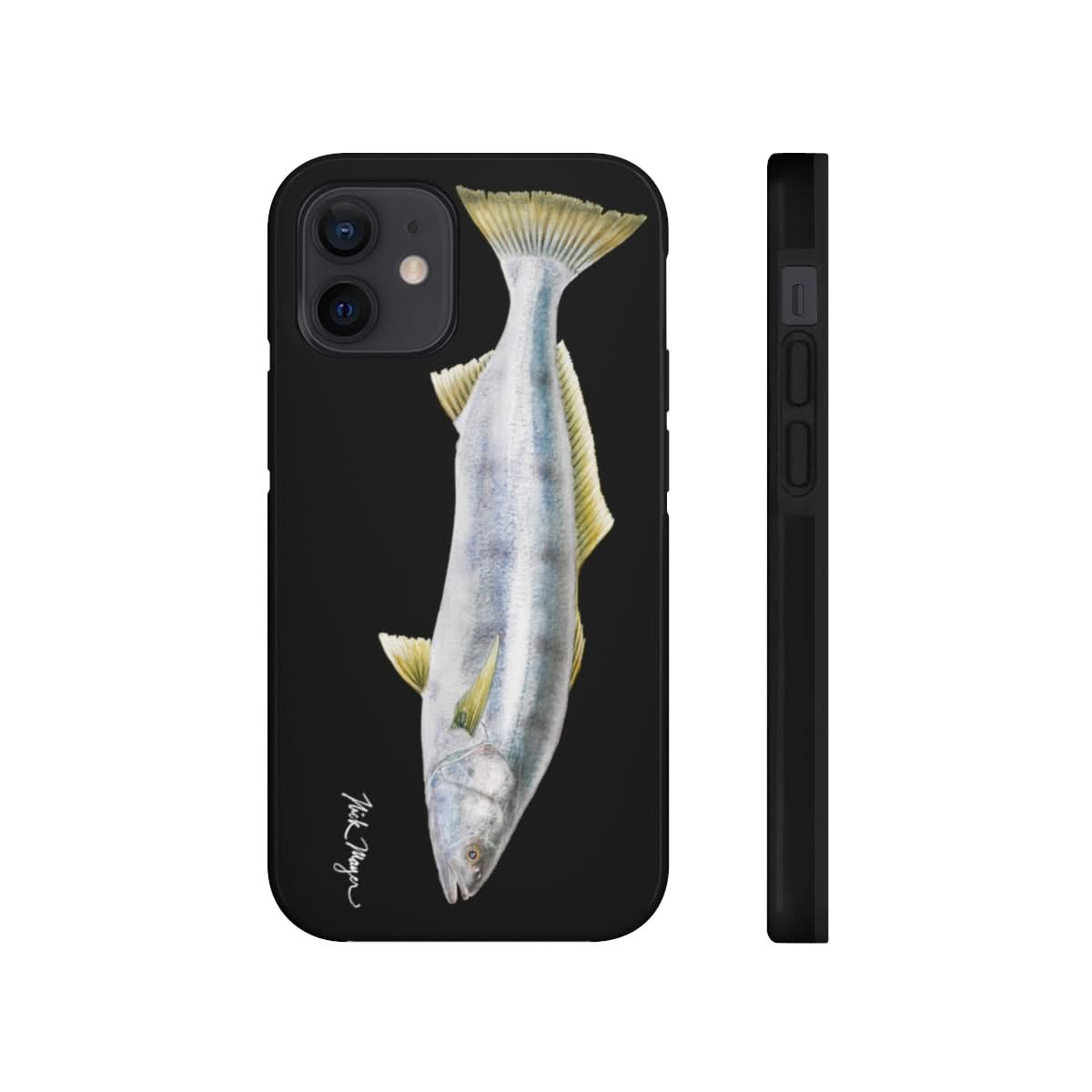 White Sea Bass Phone Case (iPhone) - black