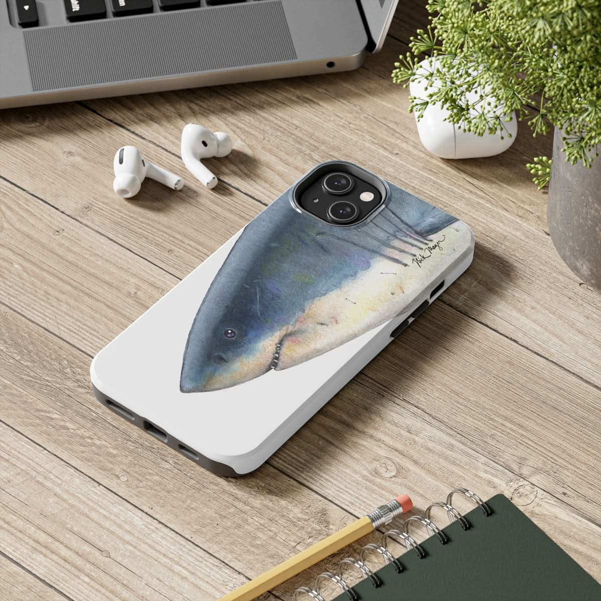 Great White Shark Face Phone Case (iPhone)