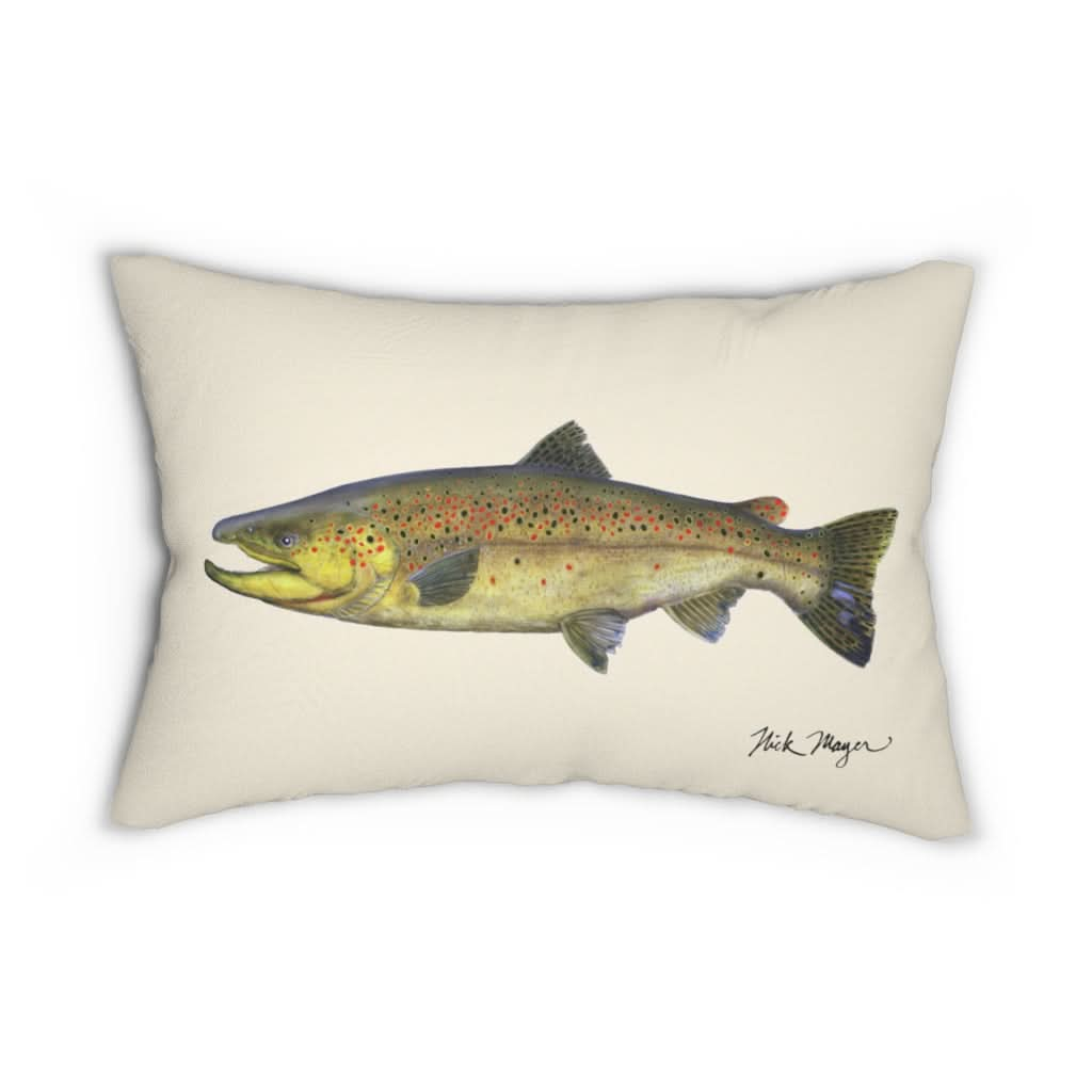 Brown Trout Throw Pillow