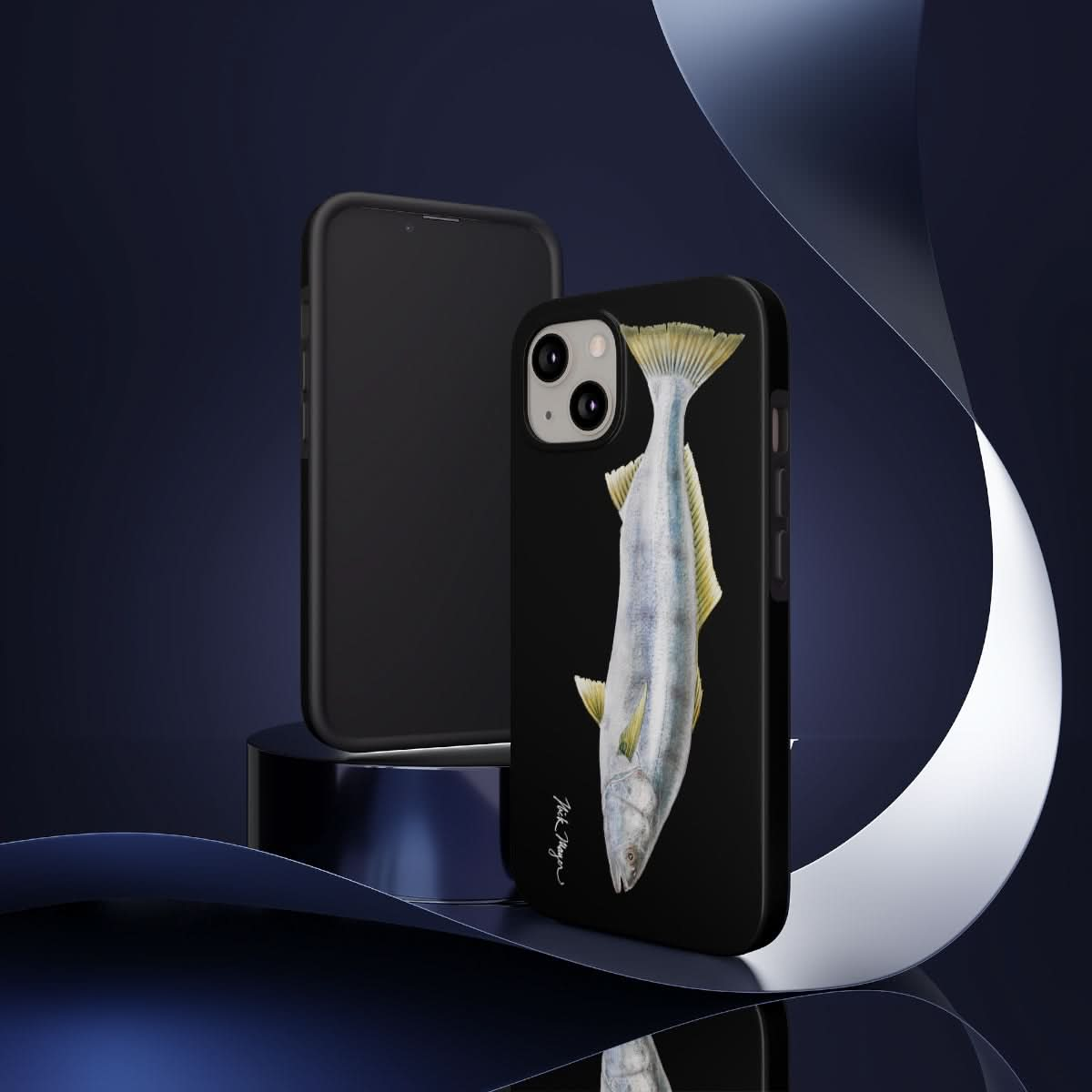 White Sea Bass Phone Case (iPhone) - black