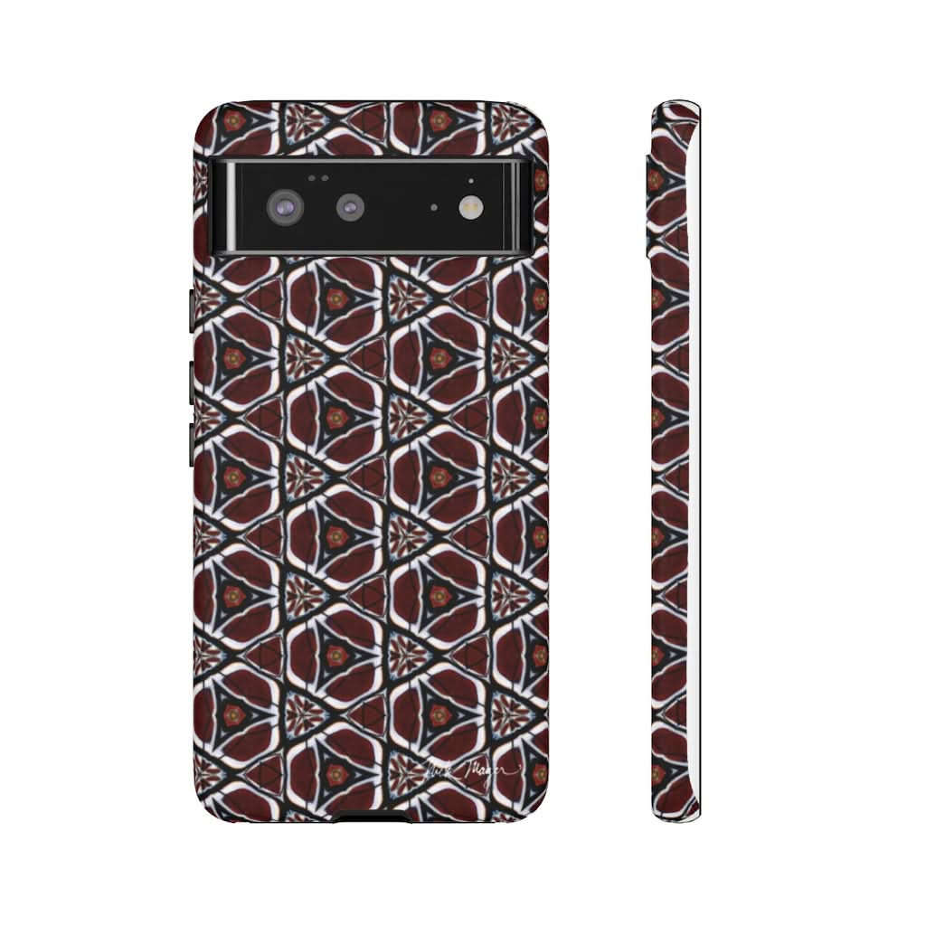 Maroon Butterfly Pattern Phone Case (Samsung)