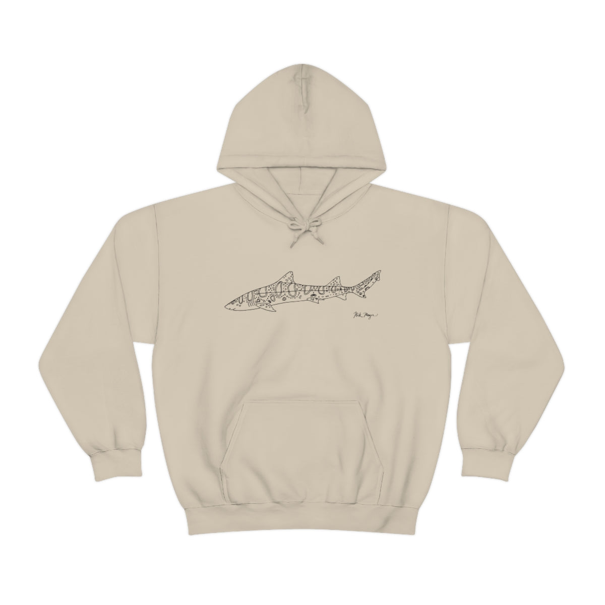 Stay warm in style with our Leopard Shark Drawing Hoodie