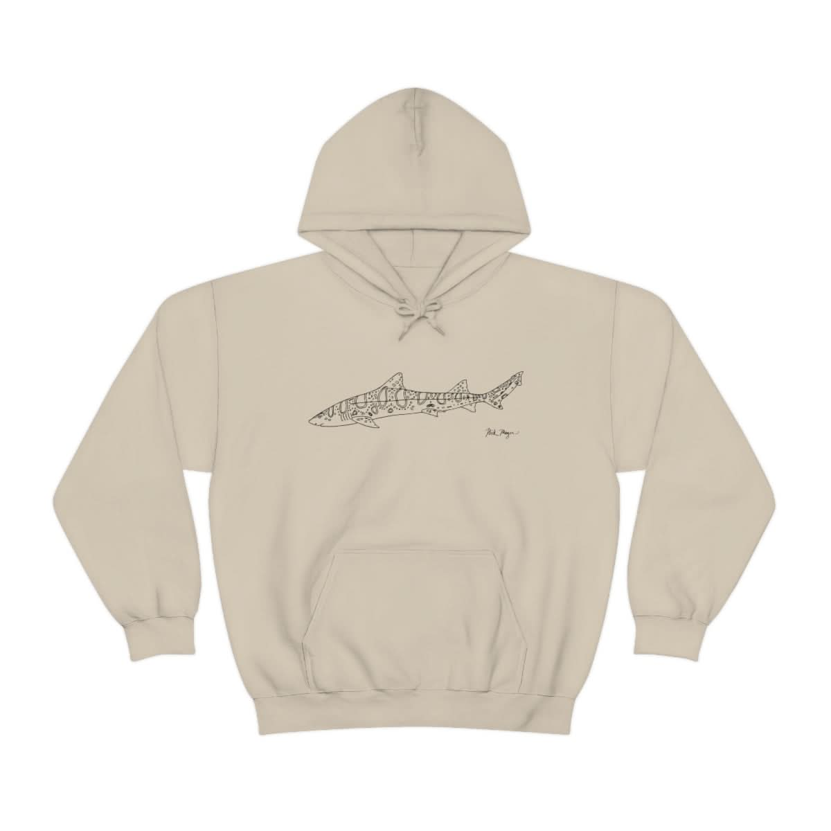 Leopard Shark Drawing Warm Hoodie