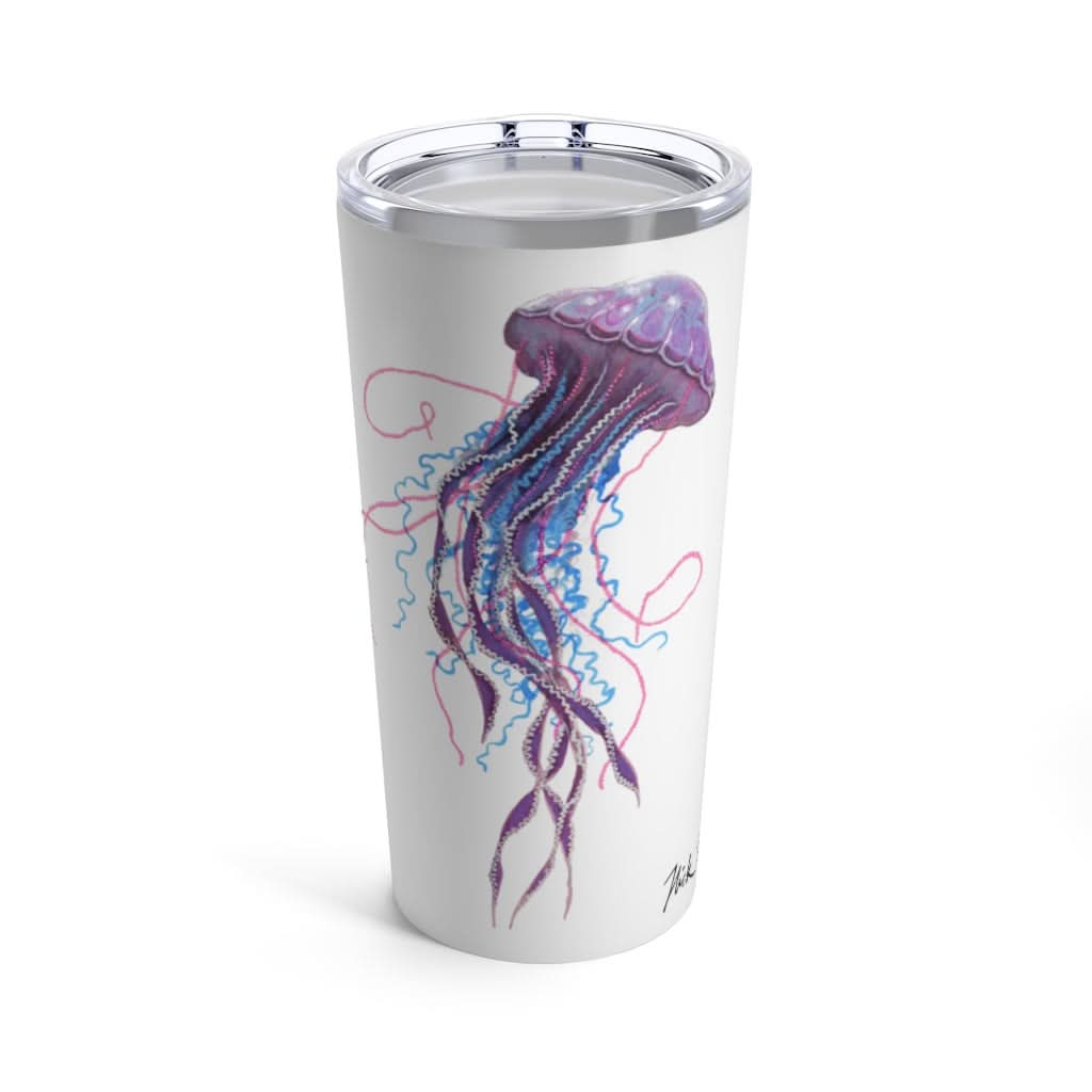 Purple Jellyfish 2, 20 oz Steel Tumbler