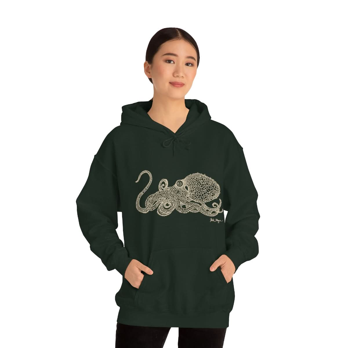 Octopus Drawing Warm Hoodie