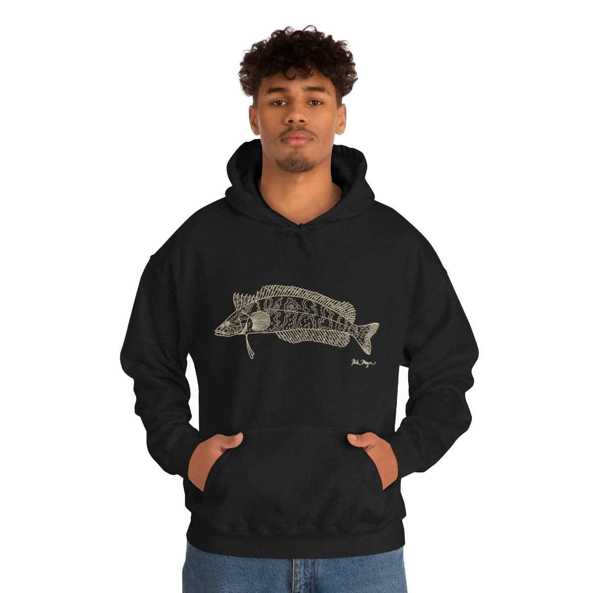 Giant Kelpfish Drawing Warm Hoodie