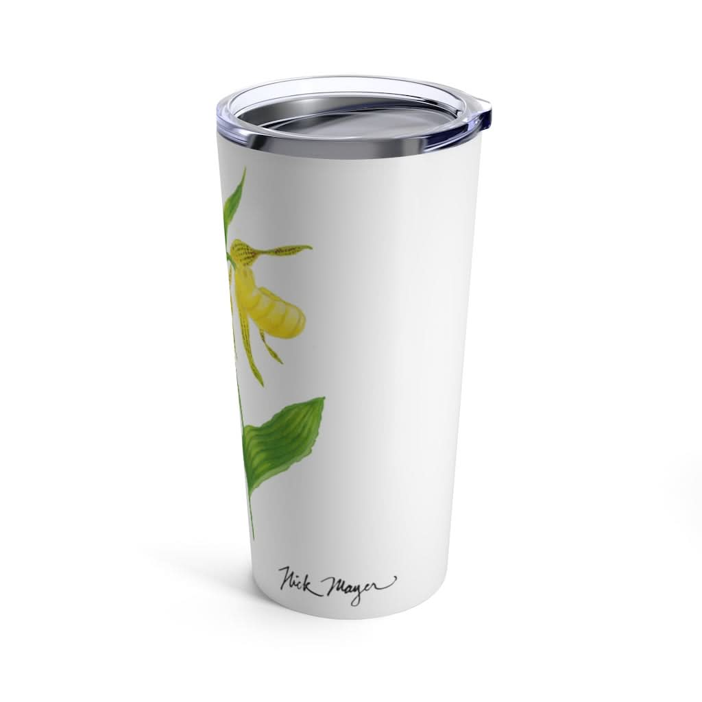 Yellow Lady's Slipper, 20 oz Steel Tumbler