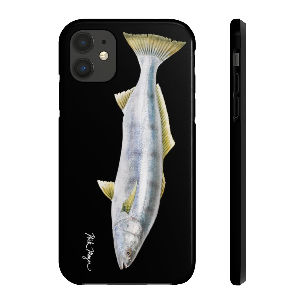 White Sea Bass Phone Case (iPhone) - black