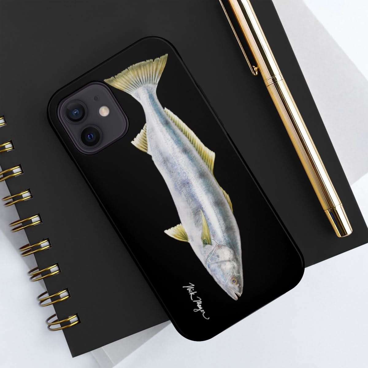 White Sea Bass Phone Case (iPhone) - black