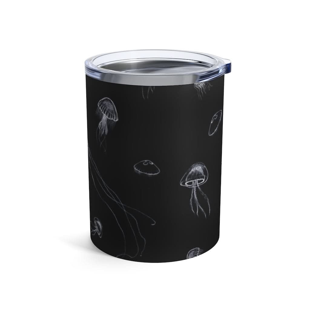 Night Jellyfish, 10 oz Steel Tumbler