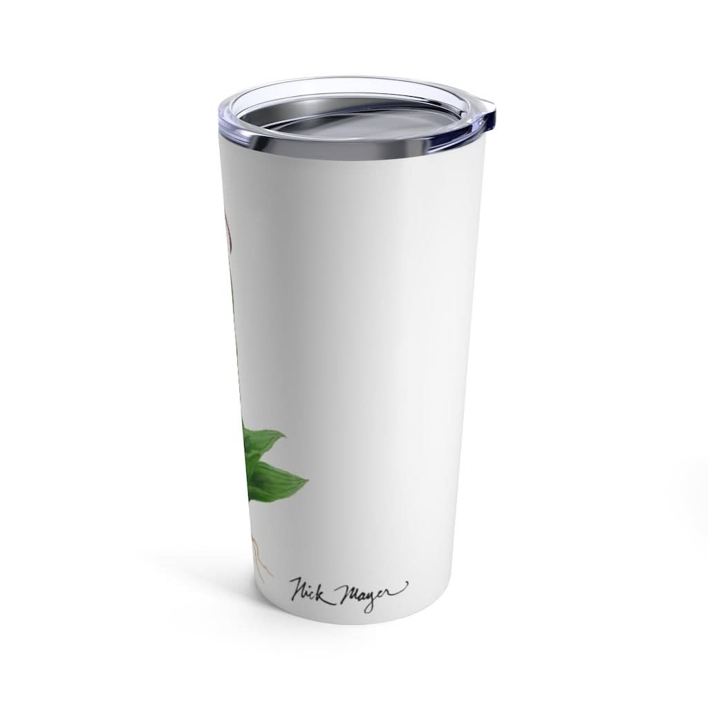 Pink Lady's Slipper, 20 oz Steel Tumbler