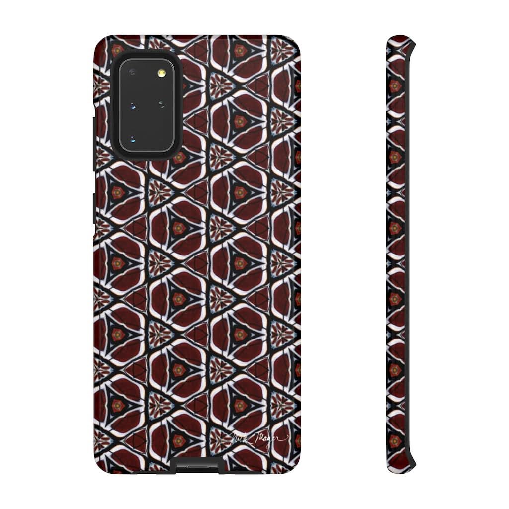 Maroon Butterfly Pattern Phone Case (Samsung)