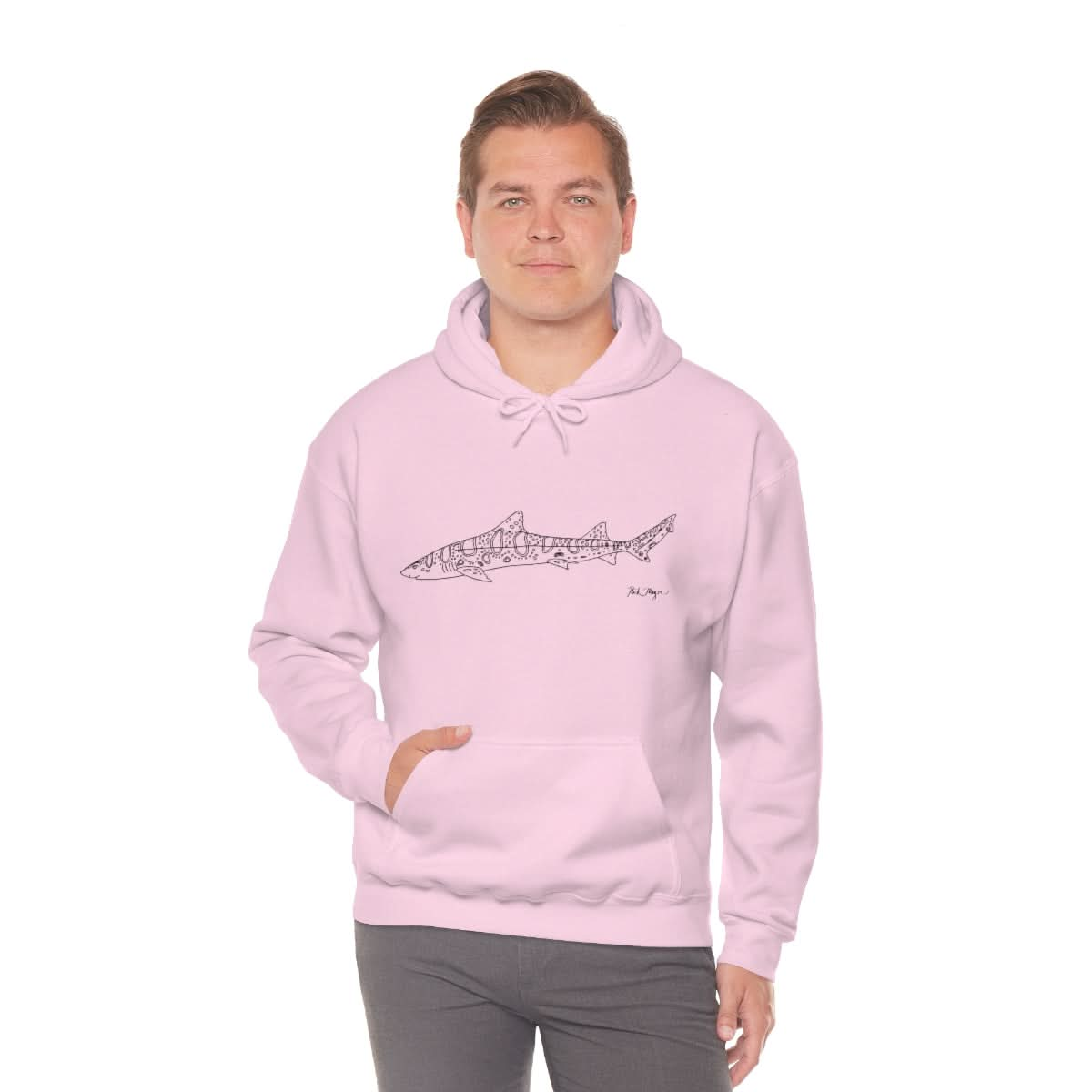 Leopard Shark Drawing Warm Hoodie