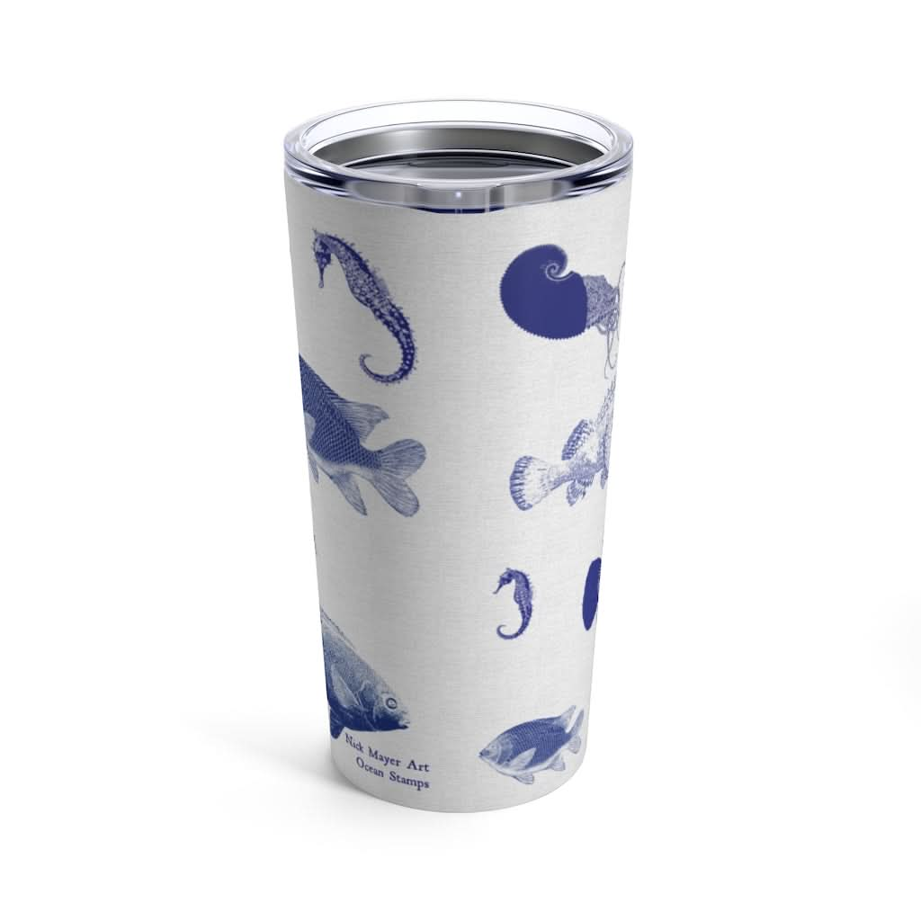 Ocean Stamps, 20 oz Steel Tumbler