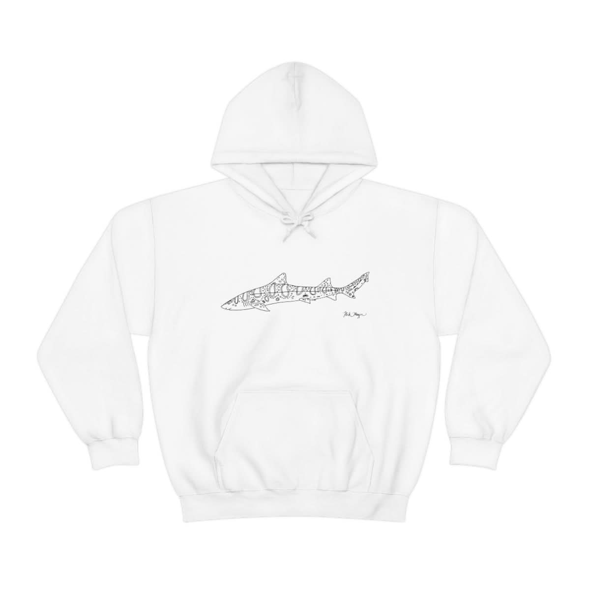 Leopard Shark Drawing Warm Hoodie