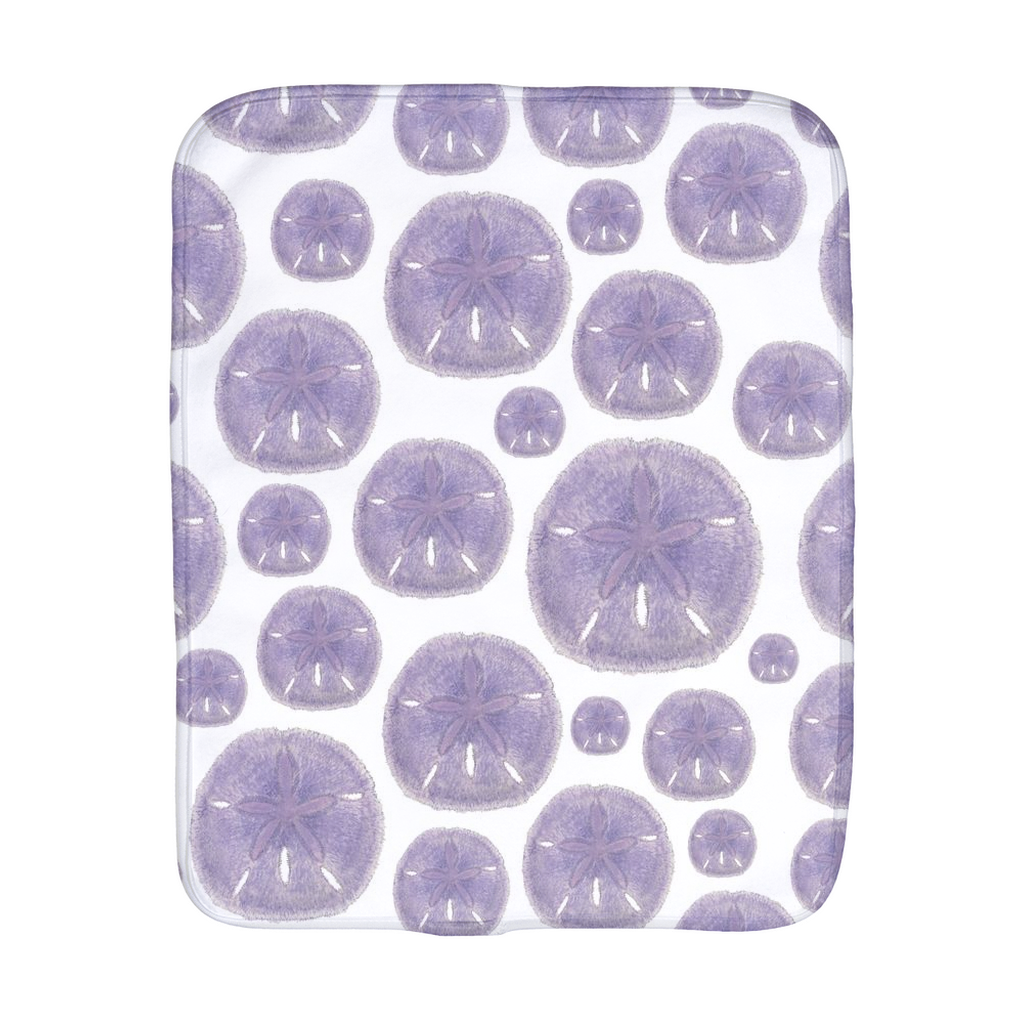 Purple Sand Dollar Burp Cloth