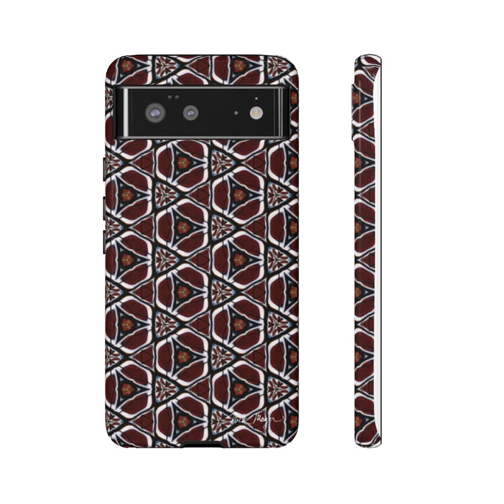 Maroon Butterfly Pattern Phone Case (Samsung)