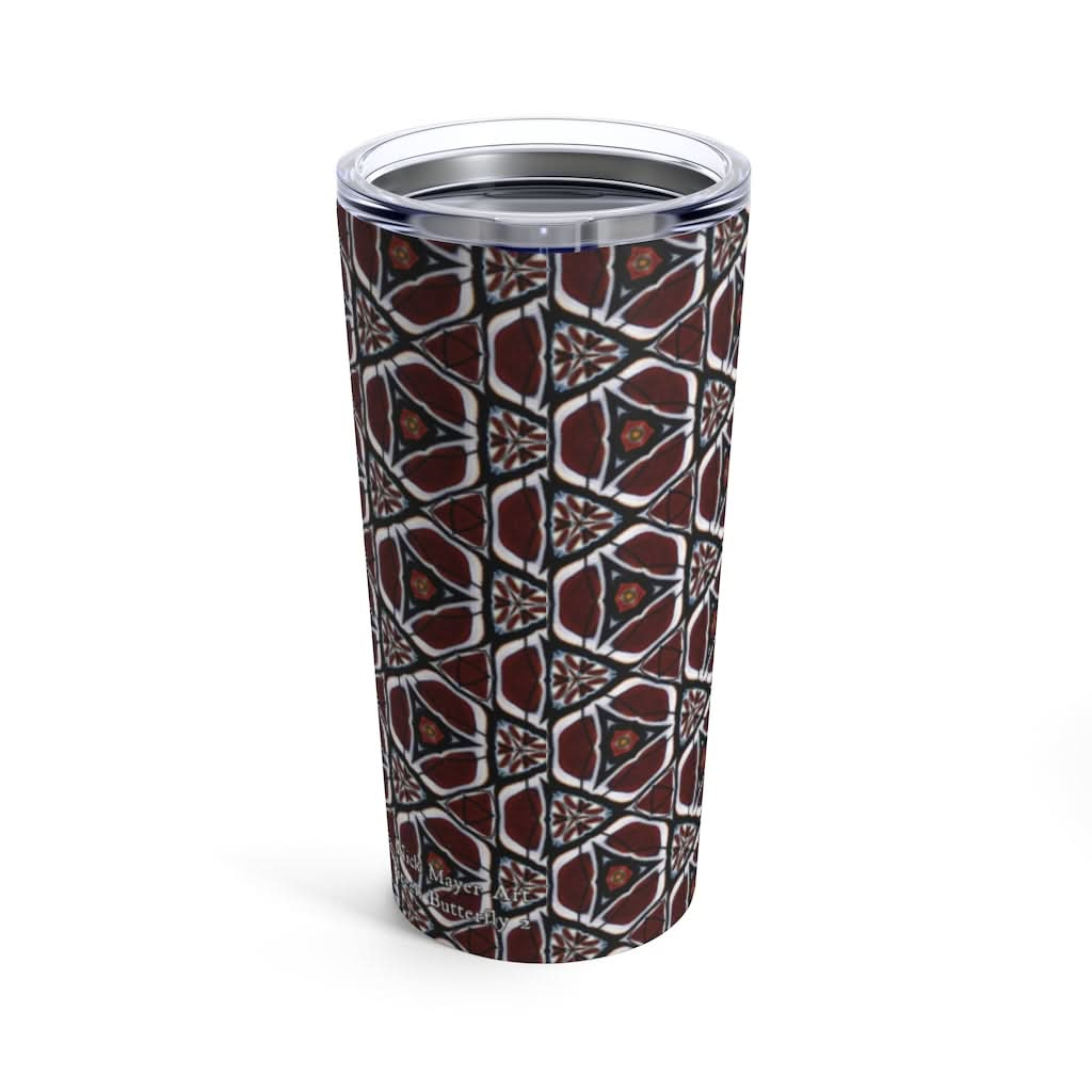 Maroon Butterfly 2, 20 oz Steel Tumbler