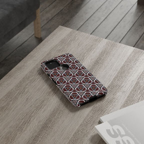 Maroon Butterfly Pattern Phone Case (Samsung)