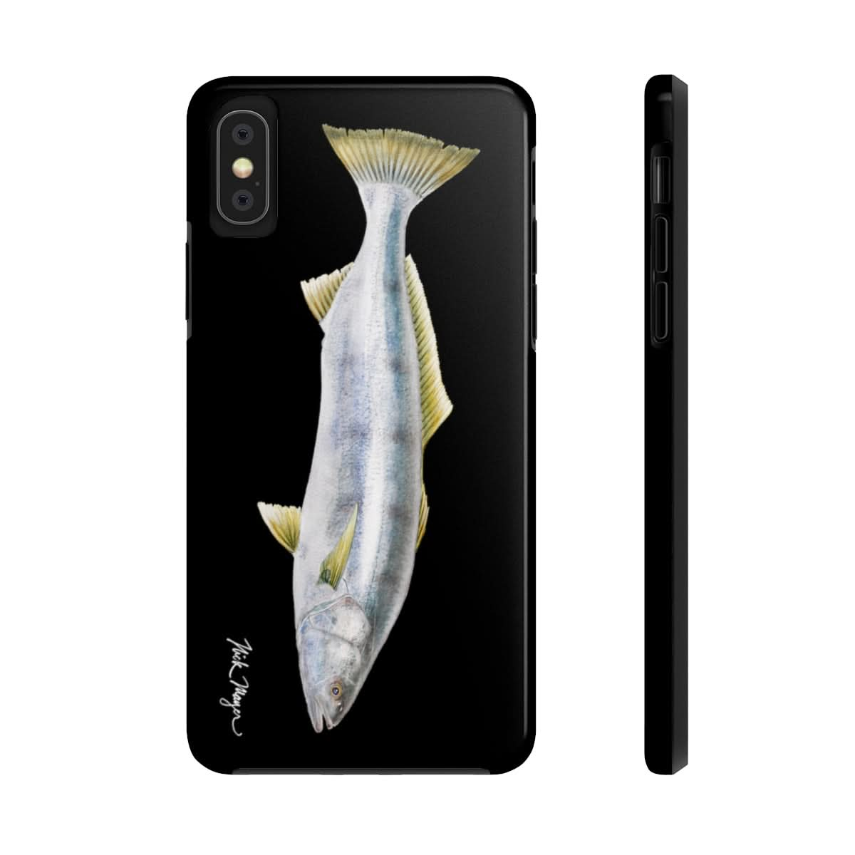 White Sea Bass Phone Case (iPhone) - black