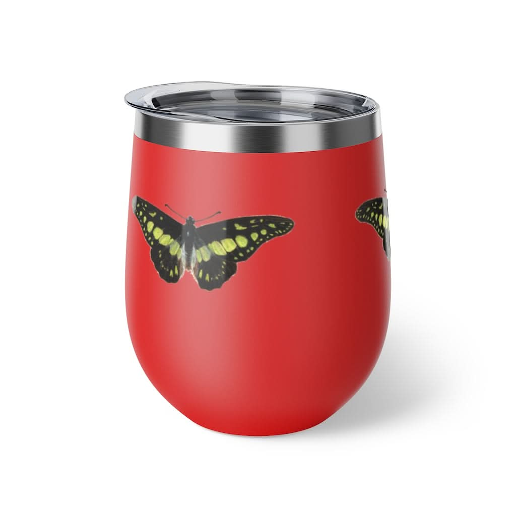 Green Butterfly Copper Wine Tumbler