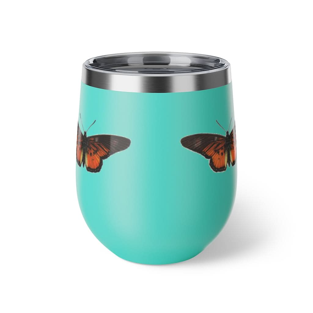 Orange Butterfly Copper Wine Tumbler