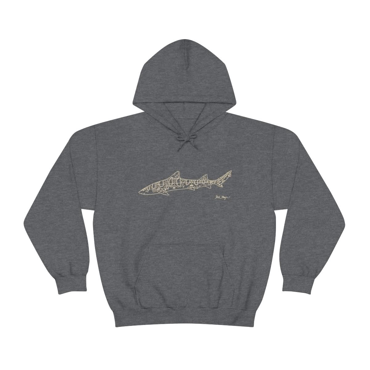 Leopard Shark Drawing Warm Hoodie