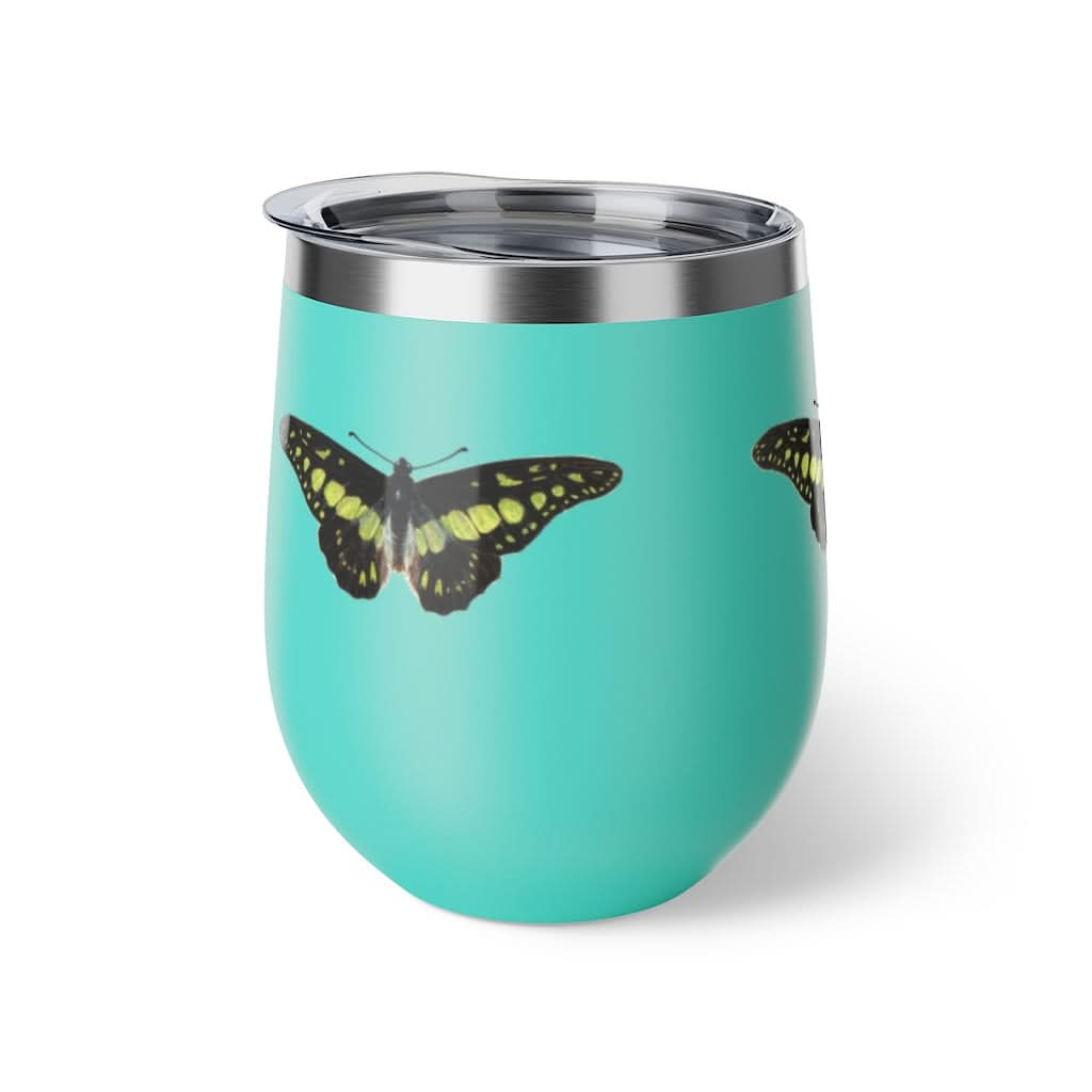 Green Butterfly Copper Wine Tumbler